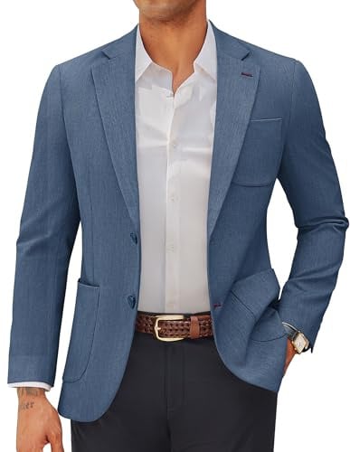 PJ PAUL JONES Mens Blazer Casual Suit Jacket Smart Notched Lapel Sport Coat