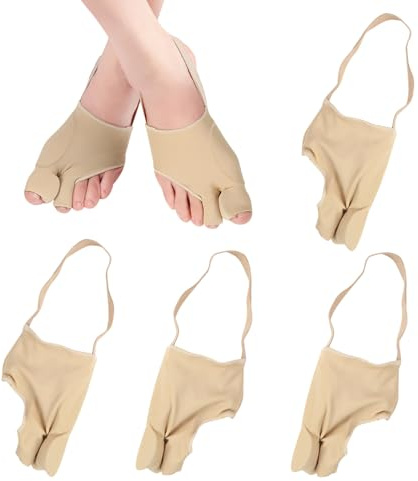 Rbleote 2 Paar Hallux Valgus Bandage,Bequem Und Atmungsaktiv Hallux Valgus Korrektur,Hallux-Valgus Verband,Ergonomisches Design Passt Sich Dem Fuß An,Unisex,Hautfarbe (40-45)