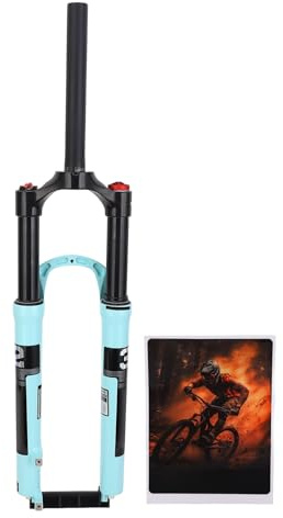 UMDHAIYI Mountainbike-Gabel, verstellbare Luftdruck-Federgabel mit Sperre, für Vordergabel, leichter Stoßdämpfer aus Magnesiumlegierung, ergonomisches Design, personalisierbar