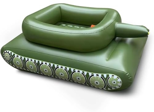 Poolschwimmer mit Wasserpistole, 160CM Aufblasbar Luftmatratze Pool Schwimmen Pool Spielzeug, Aufblasbar Panzer Floß für Erwachsene Sommer Outdoor