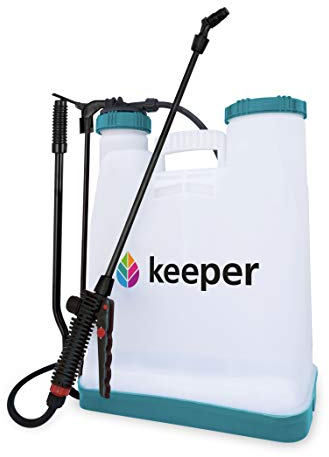 Keeper Pulverizador Presión Mochila Garden 16. Campana Herbicida. Pulverizador Desinfectante. Pulverización Ajustable. Lanza ergonómica.16L