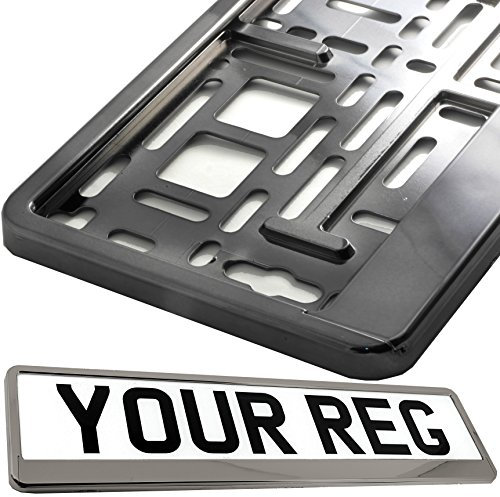 TAPORT® 1X CAR REGISTRATION HOLDER FOR ANY CAR VAN TRUCK TRAILER SINGLE NUMBER PLATE(PURE GRAPHITE)
