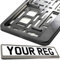TAPORT® 1X CAR REGISTRATION HOLDER FOR ANY CAR VAN TRUCK TRAILER SINGLE NUMBER PLATE(PURE GRAPHITE)