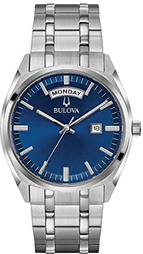 Bulova Men Analog Quartz Watch with Stainless Steel Strap 96C125