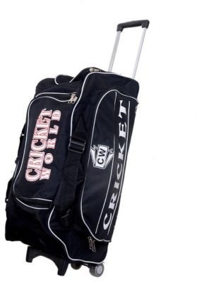 CW Sport-Trolly Cricket-Set, groß, mit Reißverschluss, Tragetasche mit robusten Rädern, Schwarz