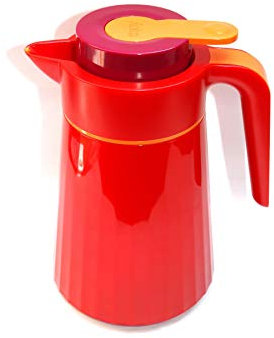 ATER Isolierkanne 1 Liter Serie Reflection Innen aus Glas Farbe: Rot