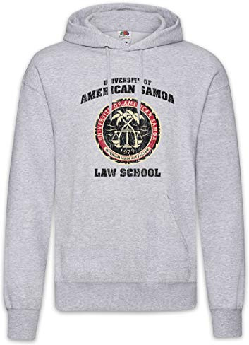 Urban Backwoods University of American Samoa Hoodie Kapuzenpullover Sweatshirt Grau Größe M
