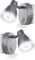 Trango 2er Pack Veilleuse à détecteur LED TG2635-024 en argent avec fonction automatique avec détecteur de mouvement, lampe de sécurité, lampe à douille, lampe murale, lampe d'orientation, veilleuse
