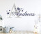tjapalo® midb-pkm405 Wandtattoo Junge Name Wandsticker Jungen Zimmer Baby Wandtattoo Jungen Wandtatoo Kinderzimmer Junge mit Namen und Initiale, Größe: B58xH25cm