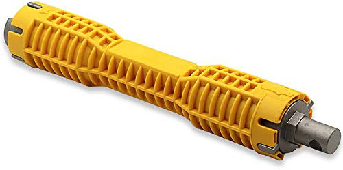 Toolstar - Llave multiusos para instalación de grifos y fregaderos (1 unidad), amarillo