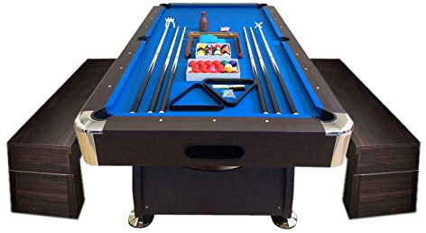 Simba Billardtisch Billard Billard-Spiel mit Containerbänke Neue 8FT Vintage BLAU