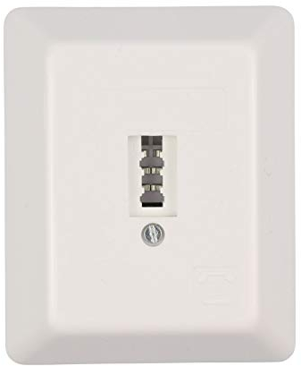 S/CONN maximum connectivity Telefondose TAE U - 1x6 - Anschlussdose - Universal für F+N - Aufputz AP - 1x Telefon oder 1x Nebenstelle Fax AB Modem NTBA DSL-Splitter - weiß