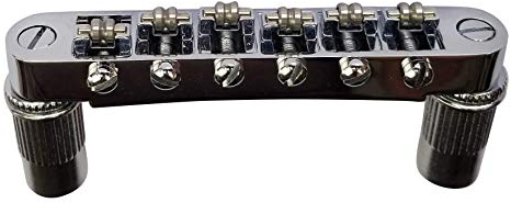 Tune-O-Matic Steg mit Rollensattel für Epiphone Les Paul, SG, ES, Dot, Chromfarbe