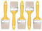HARDY WORKING TOOLS M7 brochas pintura set de 5 piezas, Ancho 70mm-5 piezas, Juego de pinceles con mango de plástico, Cepillo de pintura 5PCS, Serie *37*, A0200-370570