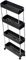 T-LOVENDO.ES Carro de Cocina Estrecho Alto con Ruedas. Carrito Auxiliar Organizador verdulero. Almacenaje Vertical cajones de plástico. 4 Niveles, Negro