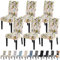 Ryoizen Stuhlhussen 6er Universal Stretch Stuhlbezug überzug Moderne Stuhlüberzug Abnehmbarer Waschbarer Hussen Stuhllehnen elastische Stuhlabdeckung für Husse Hotel Party Bankett,Frühling