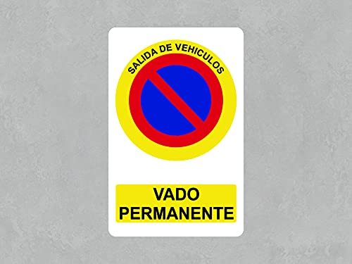 Oedim Señal Vado Permanente, Aluminio Dibond 3mm, Decoración Pared, Duradero y Económico