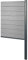Mendler WPC-Sichtschutz Sarthe, Zaun Windschutz, Alu-Pfosten zum Einbetonieren Erweiterungselement schmal, 95cm - grau