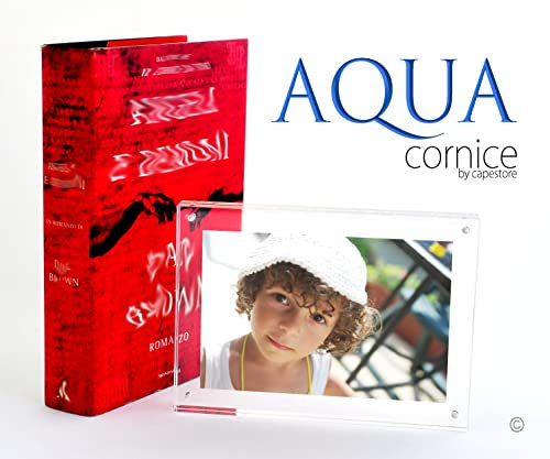 capestore Marco AQUA de plexiglás con cierre magnético de 13 x 18 cm para fotos de varios tamaños (9 x 13, 10 x 15, 11 x 16, 12 x 18 etc.) Portafotos transparente de mesa
