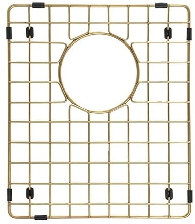 Starstar Sinks Protector Matte Gold 304 Stainless Steel Kitchen Sink Bottom Grid, Rack (14 L x 17 W)