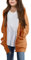 Girls Long Sleeve Cardigan Sweaters Open Front Cable Knit Chunky Cardigans Kids Oversized Cute Outerwear Coat, 1-orange, 5-6 Years