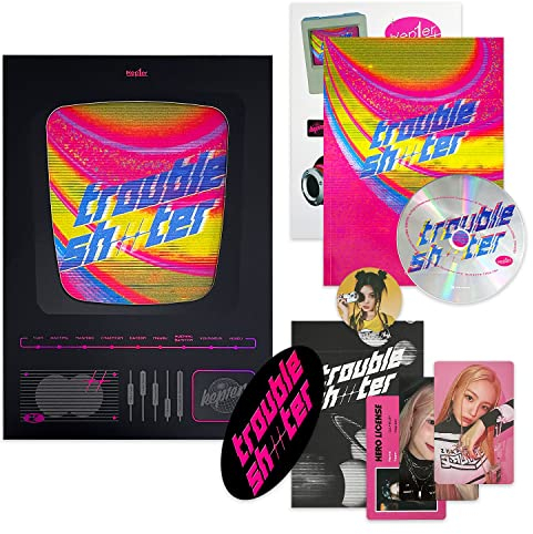 Kep1er - 3rd Mini Album [TROUBLESHOOTER] (K Ver.) Package Box + Photobook + Envelope + CD-R + Photocard + Lyric Paper + ID Card + Sticker + Collection Chip + Poster + 2 Pin Button Badges