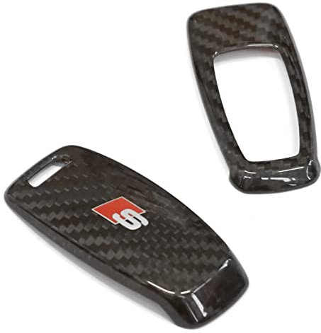 Audi 4M8071208A3Q0 Schlüsselblende Carbon Schlüsselcover Fernbedienung Blende, mit S-Schriftzug, nur für Schlüssel 8Y0959754 und 4N0959754