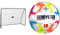 HUDORA Fussballtor XXL - Torwand für Kinder und Erwachsene - Fussball Tor 300 x 205 x 120 cm für Garten Outdoor - 76128 - Schwarz & Derbystar Brillant Ball Multicolor 5
