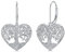 VONALA Orecchini a forma di albero della vita, in argento Sterling 925, con filigrana, a forma di cuore, per donne e donne, Argento sterling
