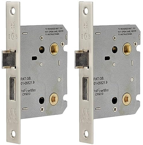 Carlisle Brass BAE5030SN Euro spec Ease-T Residential Bathroom Lock, Satin Nickel, 76 mm (Pack of 2)