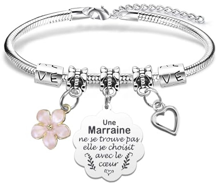 Cadeau Marraine Bracelet Marraine Cadeau Marraine Bapteme Marraine Cadeaux Cadeau Pour Marraine Cadeau Bapteme Parrain Marraine Cadeau Marraine De Fête Des Mères Cadeaux Marraine Anniversaire Noel
