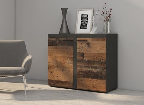 BROMARKT Samba Kommode - Kommode mit Regalen - Wohnzimmerschrank - Komodenschrank - Komode für Schlafzimmer und Wohnzimmer - Wohnzimmer Möbel - 97x82 cm - Matera