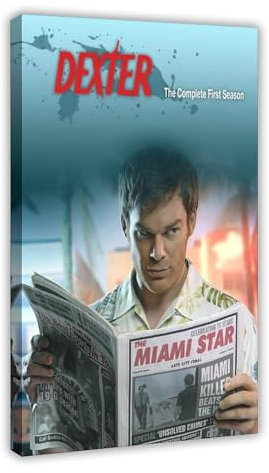 LoueN Poster aus der TV-Serie Dexter (3) auf Leinwand, Schlafzimmer, Dekoration, Sport, Landschaft, Büro, Raumdekoration, Geschenk, Rahmen-Stil, 50 x 75 cm