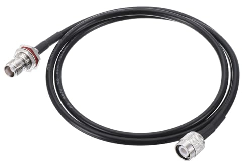 QUARKZMAN TNC Kabel 1m RG316 Verlängerungskabel, TNC Stecker auf TNC Buchse Koaxialkabel Low Loss für Antennen Scanner Router Zwei Wege Radio Walkie Talkie, 1 Stück, Schwarz
