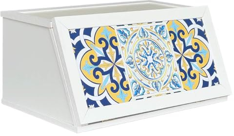 okAffareFatto di Zimbardi Costanza Cajón de madera blanco con decoración de panera