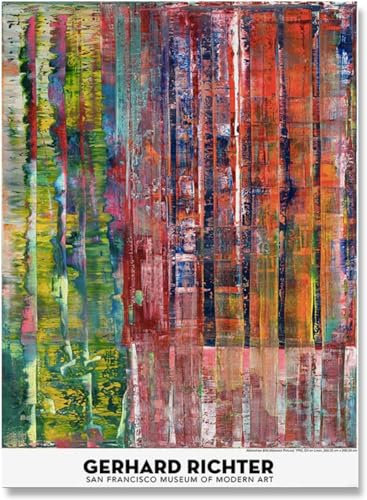 Gerhard Richter Plakat Ausstellung Wandkunst Gerhard Richter Drucke Gerhard Richter Leinwandbild für Zuhause Wanddekoration Bild 40x60cmx1 Kein Rahmen