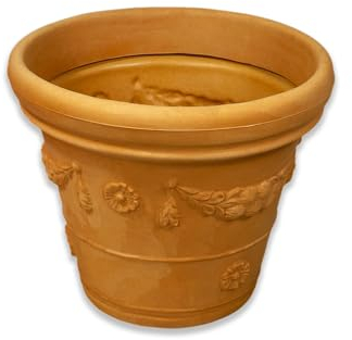 Design-Pflanztopf ROM in der Farbe Impruneta aus Kunststoff | Durchmesser von 40 bis 90 cm (Farbe: Impruneta, Größe F65) | Höhe: 49 cm