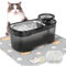 VEGREM Cat Water Fountain 2.5L, Silent Cat Fountain with Activated Carbon Filter, 2.5W Dog Water Fountain with Translucent Water Tank for Multiple Pets