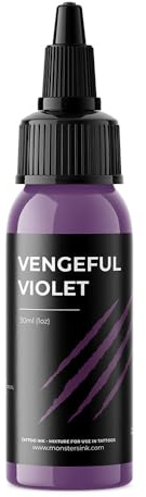 Purple Tattoo Ink by Monsters Ink Tattoo, Vengeful Violet Purple Tattoo Ink 30ml
