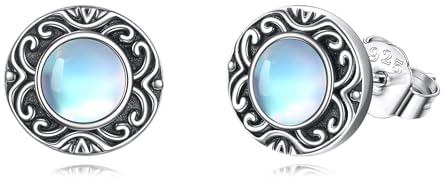 YFN Türkis Ohrstecker Damen Türkise Ohrringe Runde Ohrstecker Ohrstecker 925 Silber Stein Silber 925 Mit Türkis Stein Kleine Ohrstecker Geschenke