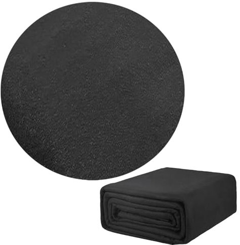 Pomurom Tappeto Base Per Piscina Fuori Terra Rotondo, Tappeto di Protezione del Pavimento per Piscina Gonfiabile, Vasche Idromassaggio, Black, Resistente a Forature, Detriti e Creature