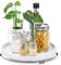 Luxspire Organizador Lazy Susan para Baño, 360° Bandejas Giratorias Cocina de Diámetro: 27cm de Resina para Armario Comedor Mesa, Especiero Giratorio Cocina para Botellas Cosmético, Grava Blanca