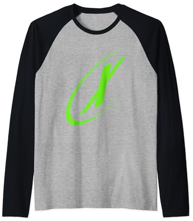 X-Files Retro Neon Green Big X Chest Classic Logo Raglan