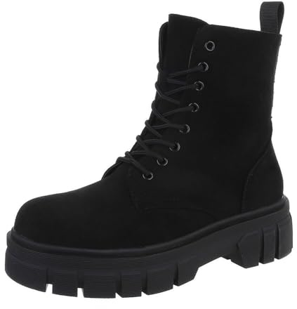 Ital Design Damenschuhe Stiefeletten Plateaustiefeletten