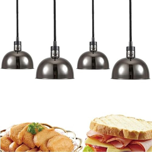 Lampe chauffante commerciale for aliments, chauffe-plats commerciaux, lampe chauffante for aliments avec ampoule infrarouge 250 W, lustres télescopiques autoportants professionnels for buffet, conserv
