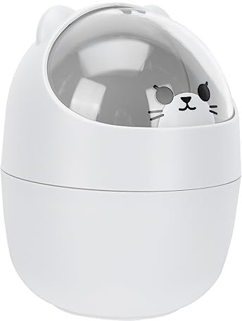 MUSISALY 1Pc Ribaltabile Cestino Per Ufficio Cestino Piccolo Bidone Della Spazzatura Cestino Con Coperchio Vanity Cestino Per Cartoni Animati Mini Cestino Per Rifiuti Bidoni Della