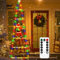 Joellfuner Scala LED con Babbo Natale, Decorazione Natalizia su Scala Arrampicata, Luce 8 modalità e Alimentato USB, Funzioni di Temporizzazione (125CM)
