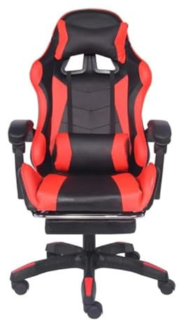FENIXSHOP24 Sedia/Poltrona Gaming Ergonomica Reclinabile con Poggiapiedi Poggiatesta e Supporto Lombare Braccioli X Gamer da Scrivania con Ruote Girevoli HLD-920 (ROSSO)