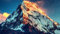 HKFLD DIY Diamond Painting by Numbered Kit,Full Drill Mount Everest Cross-Stitch Art Craft Wall Decoration 50x60cm