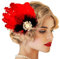 Handcess Bandeau vintage années 1920 avec plumes rouges et strass pour costume de Gatsby le Magnifique
